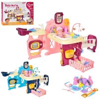 Ігровий набір для дівчинки HL-3 Ліжечко Столик Ванна для ЛЯЛЬКИ. Музика і світло. Є Пупсик / 88 предметів**