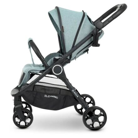 Універсальна дитяча коляска 2в1 EL CAMINO ME 1085 SAGA Denim Ash Blue з прогулянковим блоком і люлькою Блакитна