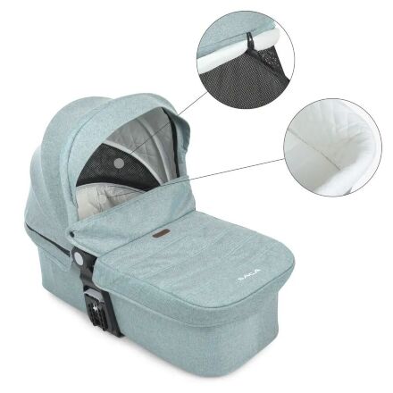 Універсальна дитяча коляска 2в1 EL CAMINO ME 1085 SAGA Denim Ash Blue з прогулянковим блоком і люлькою Блакитна