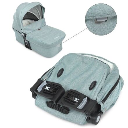 Універсальна дитяча коляска 2в1 EL CAMINO ME 1085 SAGA Denim Ash Blue з прогулянковим блоком і люлькою Блакитна