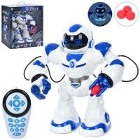 Интерактивный Робот 39см на управлении д/у J1039A на батарейке / Звук Свет / Программируется Ходит Стреляет