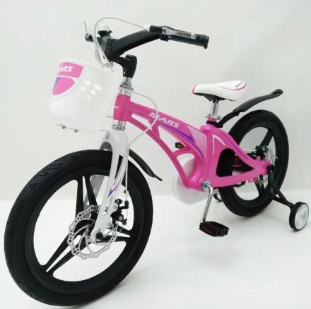 Велосипед дитячий двоколісний MARS-18 Рожевий дискові гальма колеса 18 дюймів