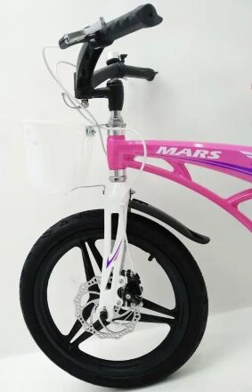 Велосипед дитячий двоколісний MARS-18 Рожевий дискові гальма колеса 18 дюймів