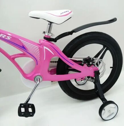 Велосипед дитячий двоколісний MARS-18 Рожевий дискові гальма колеса 18 дюймів