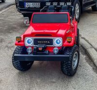Дитячий електромобіль Джип M 4968EBLR-3(24V) 4WD Toyota двомісний, шкіряне сидіння, 4 мотори, червоний