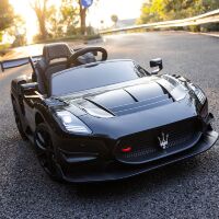 Дитячий одномісний електромобіль M 5105EBLR-2 Maserati MC20 GT2 шкіряне сидіння, 4 мотори, чорний