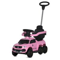 Дитяча машинка каталка-толокар від педалі M 5900EBLR-8 електромобіль з батьківською ручкою, рожевий