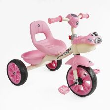 Дитячий триколісний велосипед "Best Trike" BS-60725 українське озвучування рожевий для дівчинки