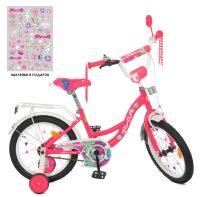 Дитячий двоколісний велосипед для дівчинки Profi Y18302N Blossom / колеса 18д /малиновий NEON**