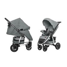 Прогулянкова дитяча коляска CARRELLO Vista CRL-5511 Shark Gray з регульованою ручкою і дощовиком/сіра
