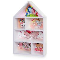 Будиночок стелаж, полиця для іграшок і книг PLK-L-3 Єдинороги білий**