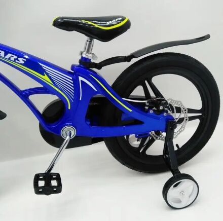 Велосипед дитячий двоколісний MARS-18 Синій дискові гальма колеса 18 дюймів
