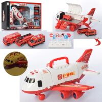 Ігровий набір з транспортом машинками 660-A239 Пожежний літак гараж