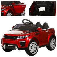 Дитячий двомісний електромобіль джип машина Land Rover M 3213EBLRS-3 / м'яке сидіння / червоний автопокраска