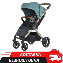 Дитяча коляска El Camino ME 1053G-2 DYNAMIC PRO Special Mint регульована ручка, "Пір'я"