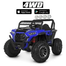 Дитячий двомісний електромобіль машина джип квадроцикл баггі Bambi Racer 4WD M 4453EBLR-4 синій**