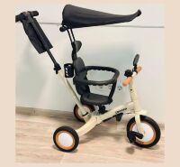 Дитячий біговел-велобіг трансформер 6в1 Maraton Tri-cycle Cruiser Versa з батьківською ручкою бежево-чорний