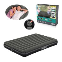 Надувний велюровий матрац-ліжко BESTWAY 6716S розмір 203-152-25см з вбудованим насосом