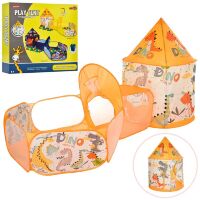 Дитячий ігровий Намет з тунелем і Манежем MR 0634 Будиночок "Динозаври DINO" для дівчинки і хлопчика**
