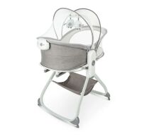 Дитяча люлька-качалка 6в1 8462 Шезлонг + Стільчик + Люлька-переноска / регулюється по висоті / льон**