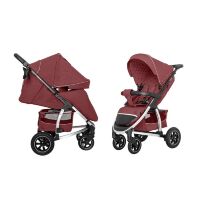 Прогулянкова дитяча коляска CARRELLO Vista CRL-5511 Ruby Red з регульованою ручкою і дощовиком / червона