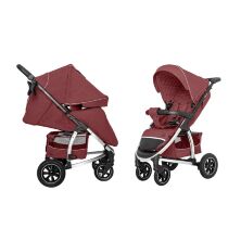 Прогулянкова дитяча коляска CARRELLO Vista CRL-5511 Ruby Red з регульованою ручкою і дощовиком / червона