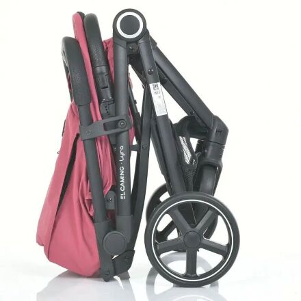 Дитяча прогулянкова коляска El Camino 1099 Lyra з чохлом на ніжки Rose