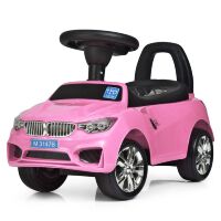 Дитяча каталка толокар Bambi Racer BMW M 3147B-8 з музикою та світлом, на батарейках / рожева для дівчинки