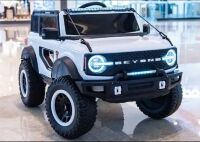 Дитячий електромобіль джип M 5029EBLR-1 Ford Bronco USB, MP3 звукові та світлові ефекти / білий