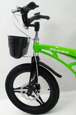 Велосипед дитячий двоколісний MARS-18 Зелений дискові гальма колеса 18 дюймів