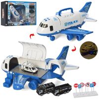 Ігровий набір з транспортом машинками 660-A238 Поліція літак гараж