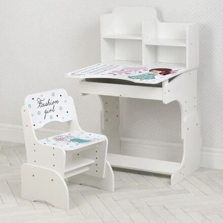 Дитяча парта растишка Bambi B 2071-20 Париж рожевий