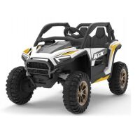 Дитячий електромобіль джип баггі M 5990EBLR-1(24V) шкіряне сидіння 4 мотора білий