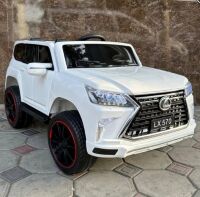 Дитячий електромобіль джип Lexus M 6140EBLR-1 зі шкіряним сидінням білий