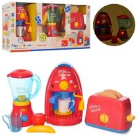 Дитячий ігровий набір Побутової техніки QF2576 Тостер Блендер, Кавоварка / звук і світло**