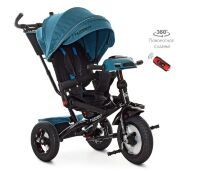 Велосипед-коляска дитячий триколісний з поворотним сидінням Turbo Trike M 4060HA-21T льон смарагд **