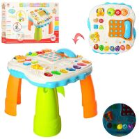 Розвиваючий музичний дитячий ігровий центр SY82 столик на ніжках музика, звук, світло