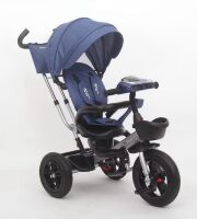 Велосипед Коляска триколісний TR2409 з телескопічною ручкою, гальмом, музичним кермом