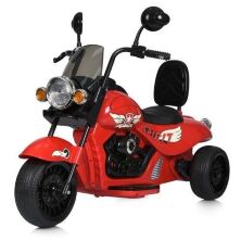 Дитячий мотоцикл трицикл M 5739EL-3 Harley-Davidson шкіряне сидіння, 2 мотори, світло, музика, червоний