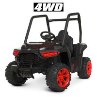 Дитячий одномісний електромобіль Джип машина Bambi Racer 4WD M 4283EBLRS-2-3 чорно-червоний автопокраска**