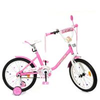 Дитячий двоколісний велосипед для дівчинки Profi Y1881 Ballerina з дзвіночком і фарою / колеса 18д / рожевий**