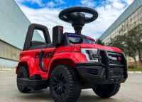Дитяча машинка каталка-толокар 2в1 M 5844B-3 "Ford Поліція" електромобіль від педалі з мотором 20W, гучномовець, червона
