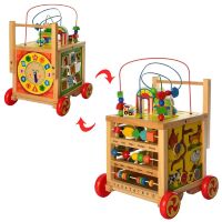 Дерев'яна іграшка Ігровий розвиваючий дерев'яний центр Бизиборд MD 2000 каталка лабіринт годинники та інше**