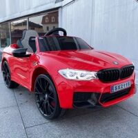 Дитячий електромобіль машина M 4791EBLRS-3 BMW M5 зі шкіряним сидінням червоний автофарбування