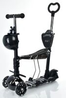 Самокат дитячий триколісний 5в1 (беговел) iTrike JR3-058-I-WP10 MAXI з кошиком і сидінням / чорний**