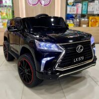 Дитячий електромобіль джип Lexus M 6140EBLR-2 зі шкіряним сидінням чорний