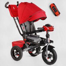 Велосипед КОЛЯСКА триколісний Best Trike 6088 F-302-66 з музичною ФАРОЮ USB / колеса НАДУВНІ / червоний