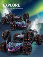 Трюкова машинка на радіокеруванні 6 коліс, пар 2370 рухома пара доп коліс, розворот на 360 2 Кольори