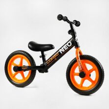 Дитячий біговел CORSO NEO EN-69790 Велобіг сталевий з підставкою для ніжок, на колесах ЄВА / помаранчевий
