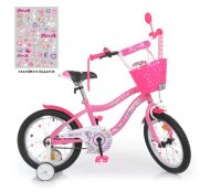 Двоколісний дитячий велосипед 18 дюймів PROFI Y18241-1 Unicorn з кошиком / рожевий **